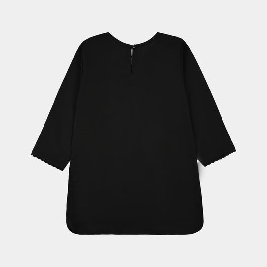 Girls Cotton 2Pcs Basic-Black