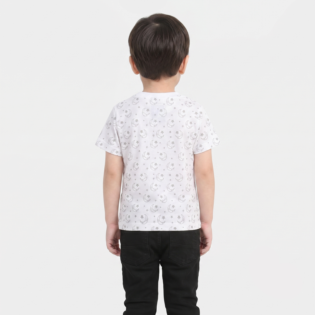 Infant Boys Cotton Jersey T-Shirt Pakistan Zindabad-White