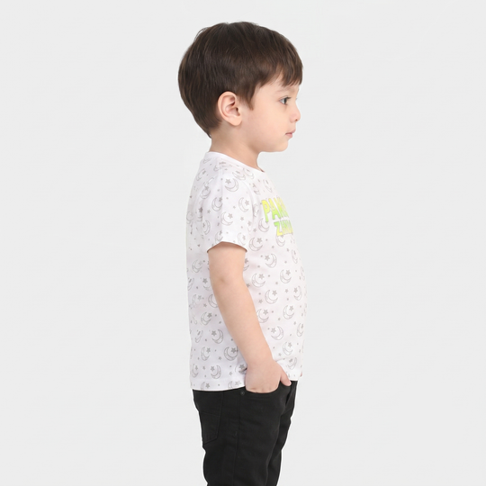 Infant Boys Cotton Jersey T-Shirt Pakistan Zindabad-White