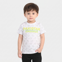 Infant Boys Cotton Jersey T-Shirt Pakistan Zindabad-White