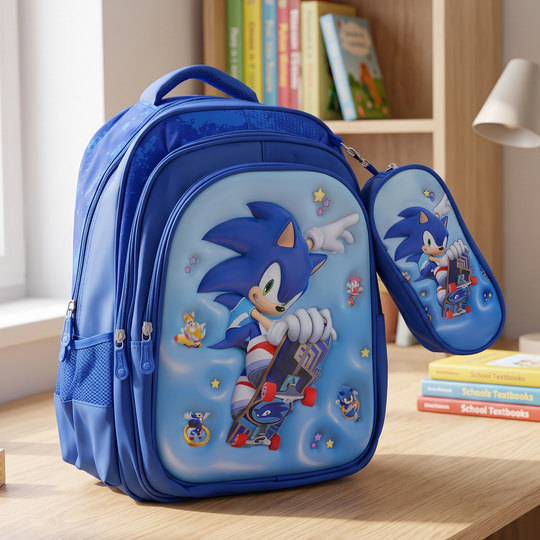 16" 3D Embossed School Backpack for Kids | Grade 2-5