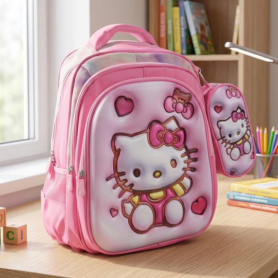 16" 3D Embossed School Backpack for Kids | Grade 2-5