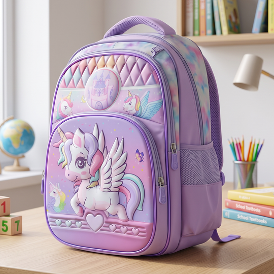 16" 3D Embossed School Backpack for Kids | Grade 2-5