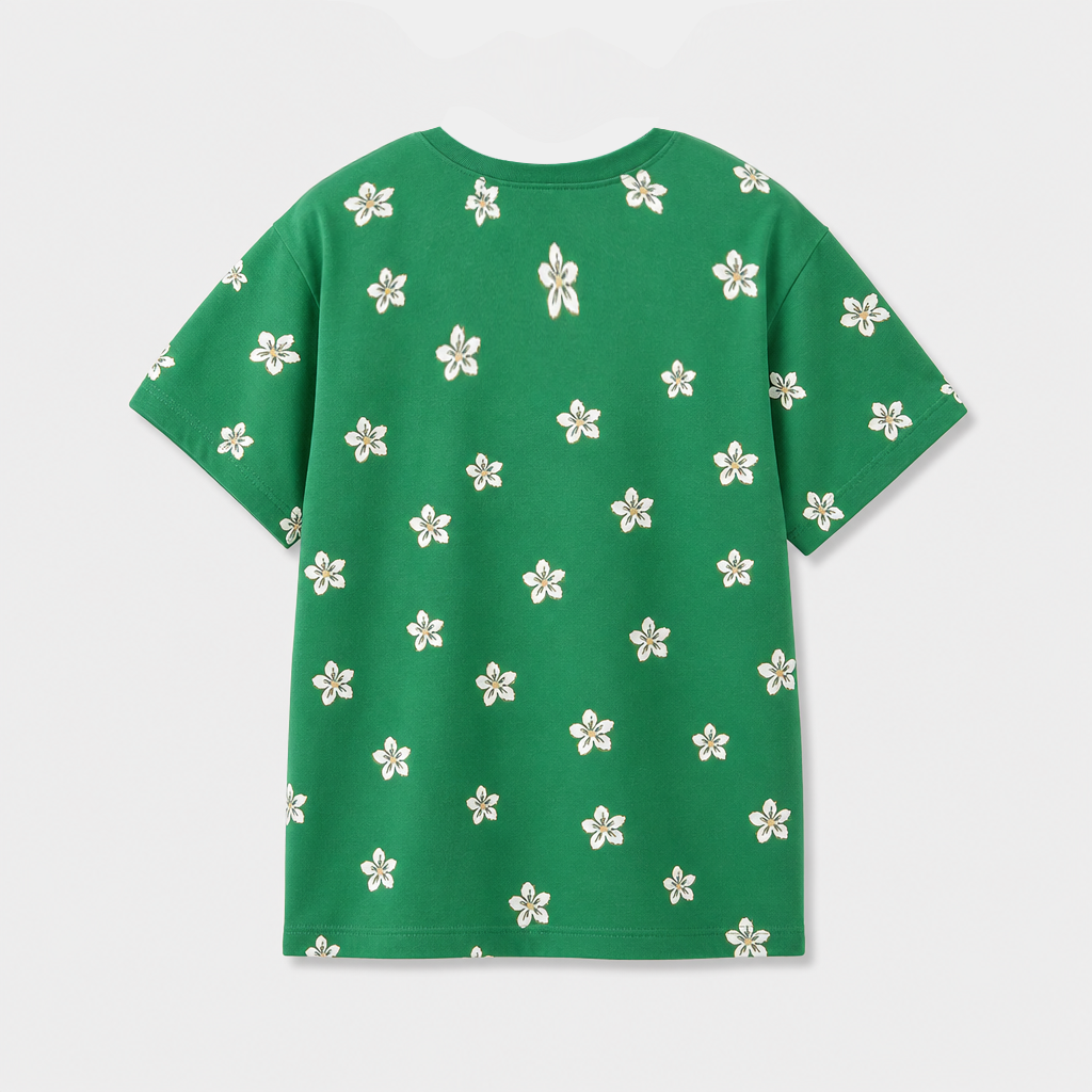 Girls Cotton Jersey T-Shirt H/S Sabki Pehchan Pakistan-Green