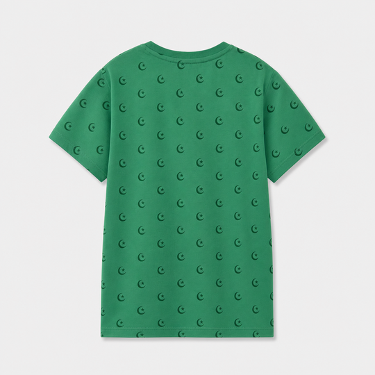 Girls Cotton Jersey T-Shirt H/S Main Hun Pakistan-Green