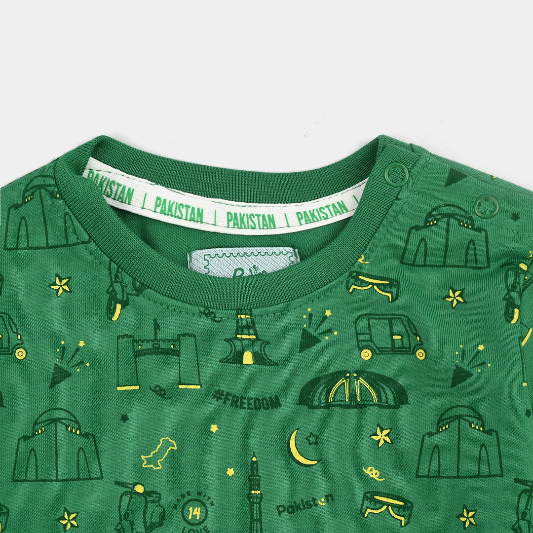 Infant Boys Cotton Jersey T-Shirt-Green