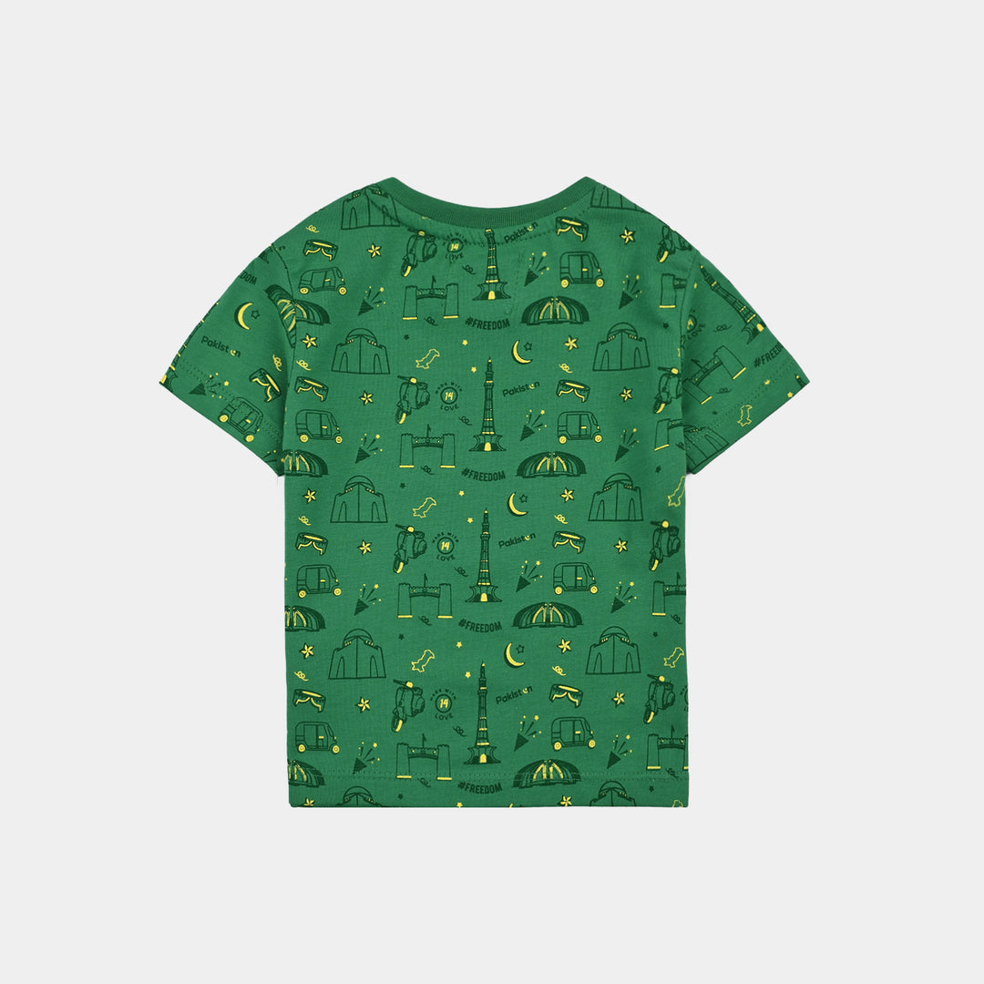 Infant Boys Cotton Jersey T-Shirt-Green
