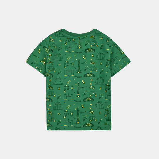 Infant Boys Cotton Jersey T-Shirt-Green