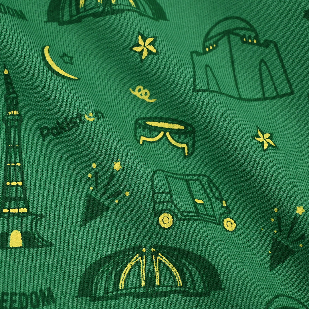 Infant Boys Cotton Jersey T-Shirt-Green