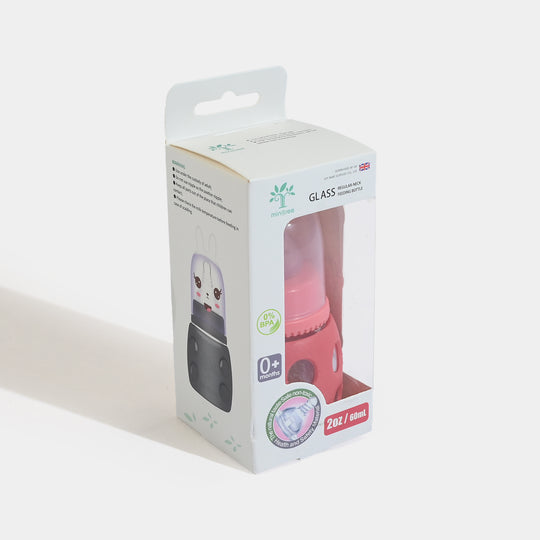 Minitree Newborn Baby Glass Feeder with Silicone Cover | 60Ml
