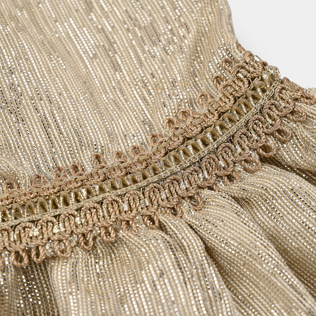 Infant Girls Raw Silk 3 Pcs Chandni - Off White