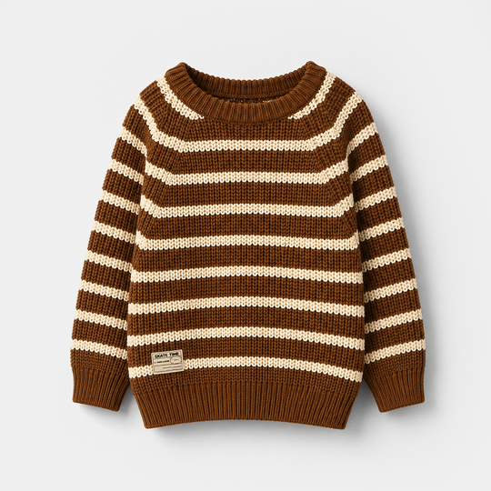Boys Acrylic Sweater - Brown