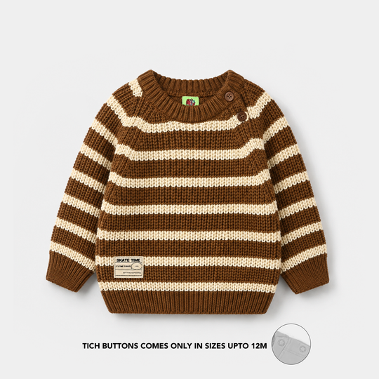 Infant Boys Acrylic Sweater - Brown