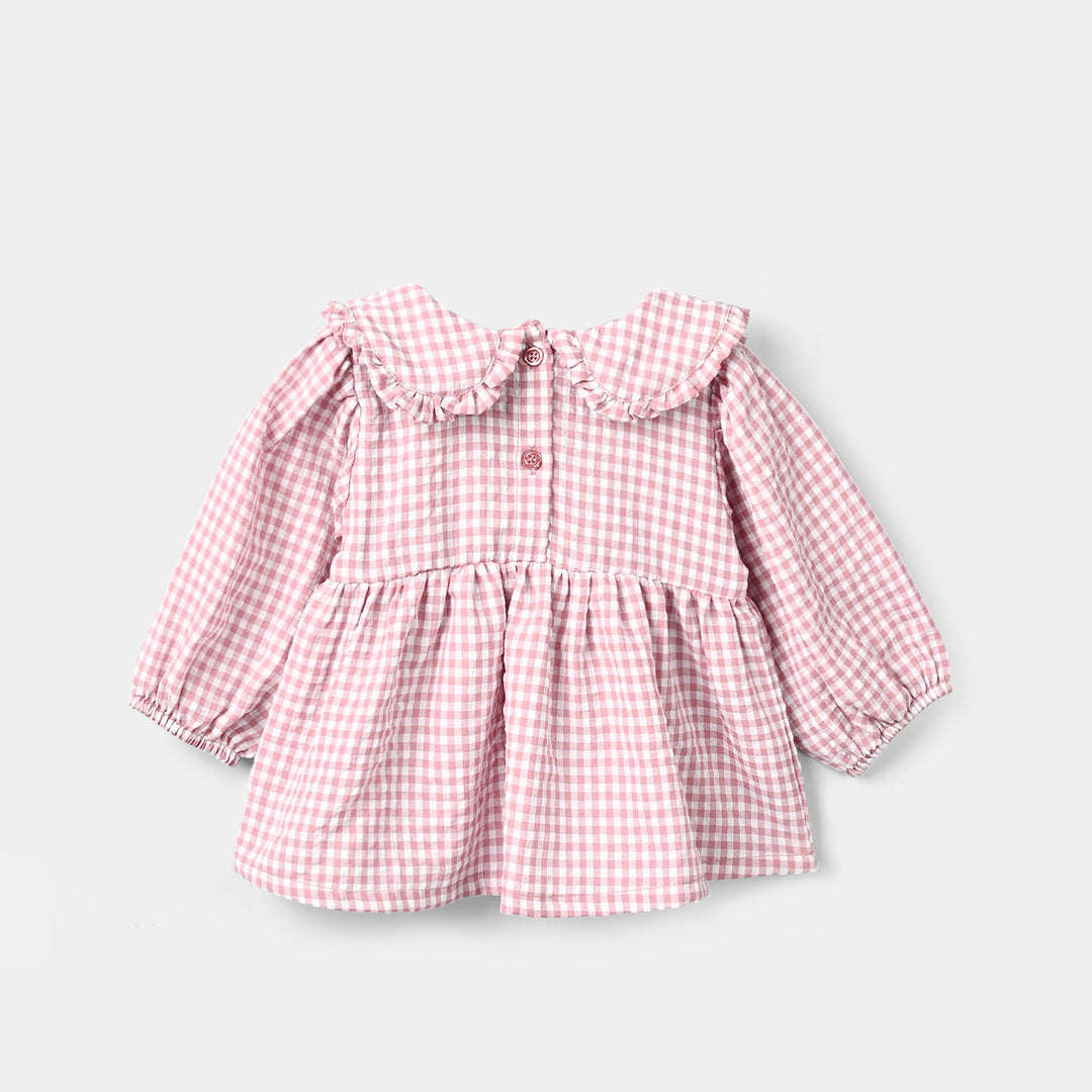 Infant Girls Cotton Casual Top Candy-Pink