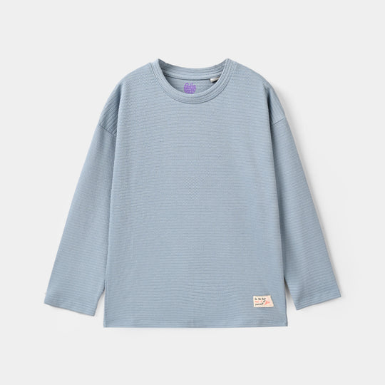 Girls Thermal T-Shirt F/S Version-BLUE
