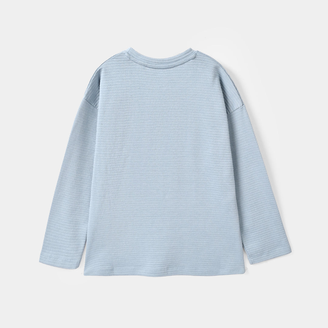 Girls Thermal T-Shirt F/S Version-BLUE
