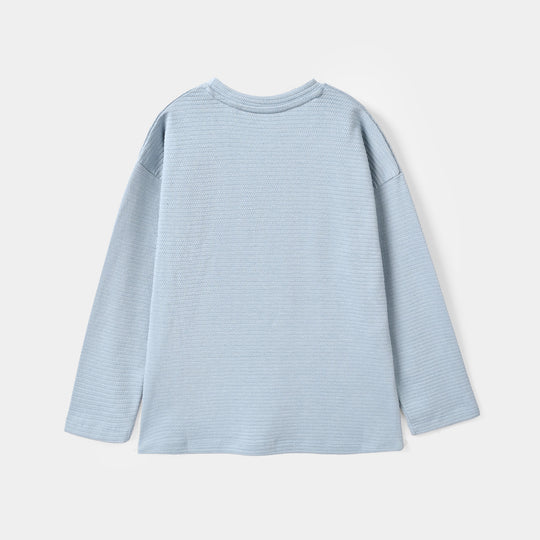 Girls Thermal T-Shirt F/S Version-BLUE
