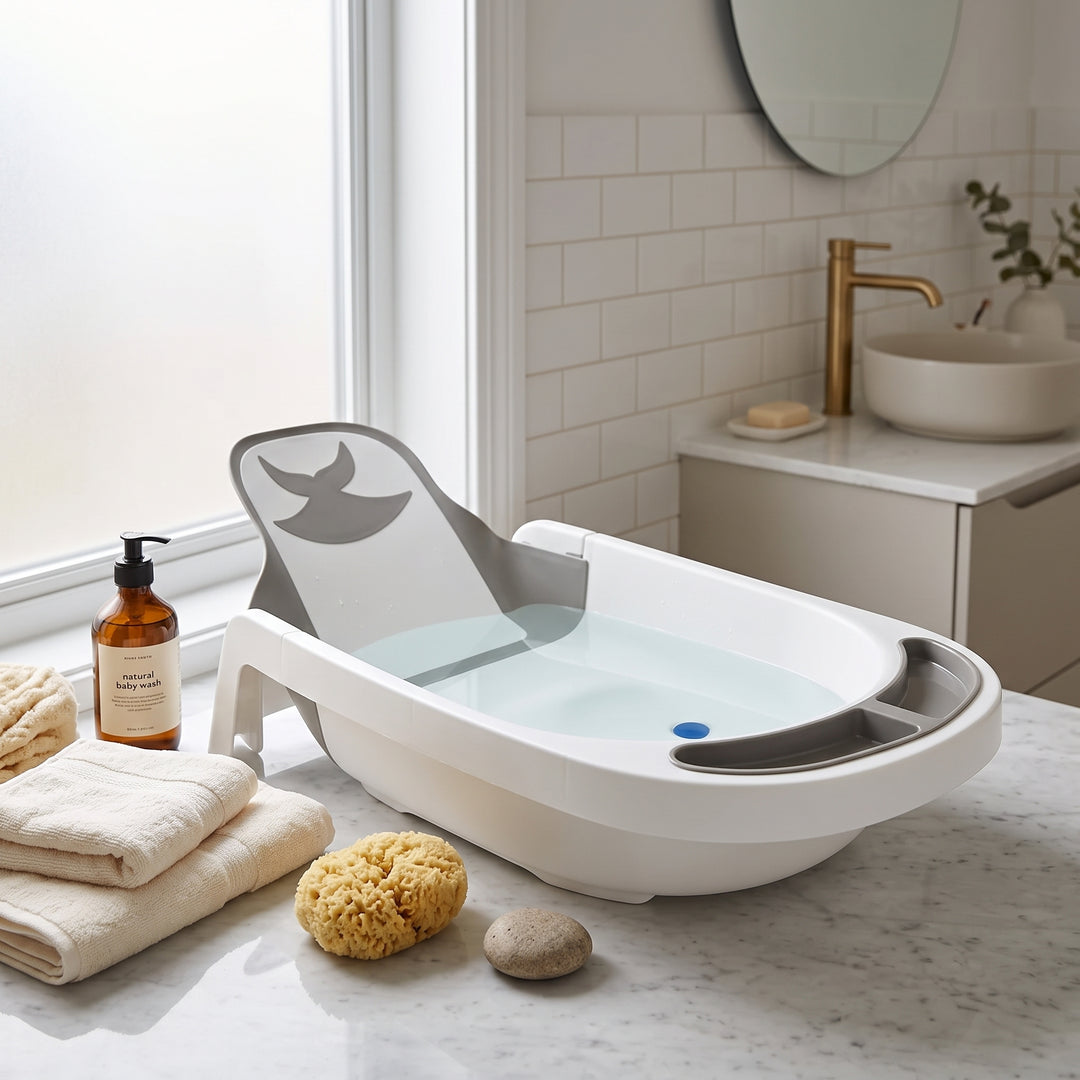 Baby Bath Tub with Adjustable Backrest 8019 Grey