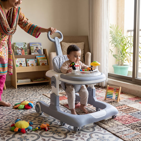 Baby Walker With Multi Function MT-816 Grey