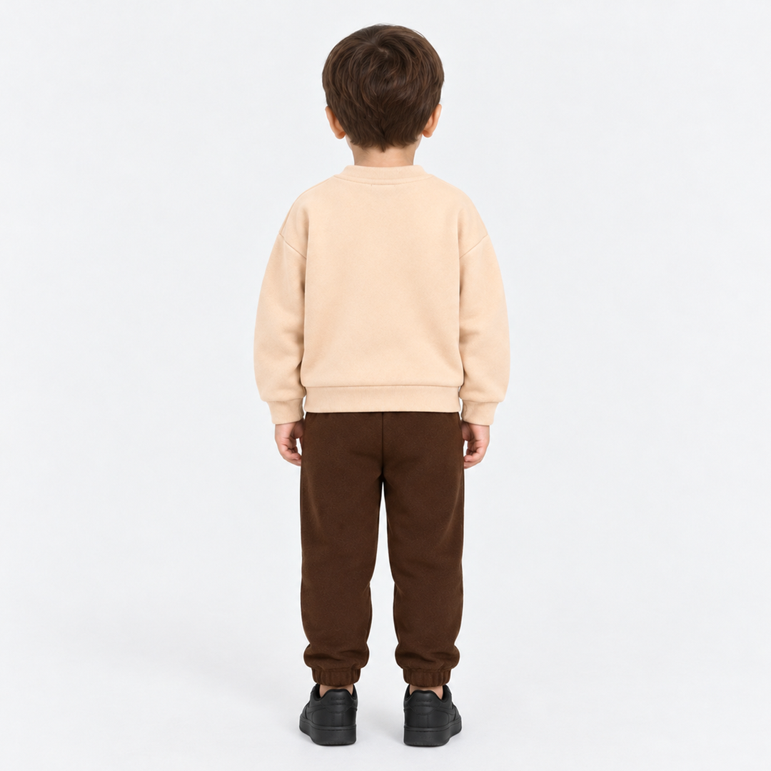 Infant Boys Yarn Dyed 2Pcs Suit Cozyclub-BROWN