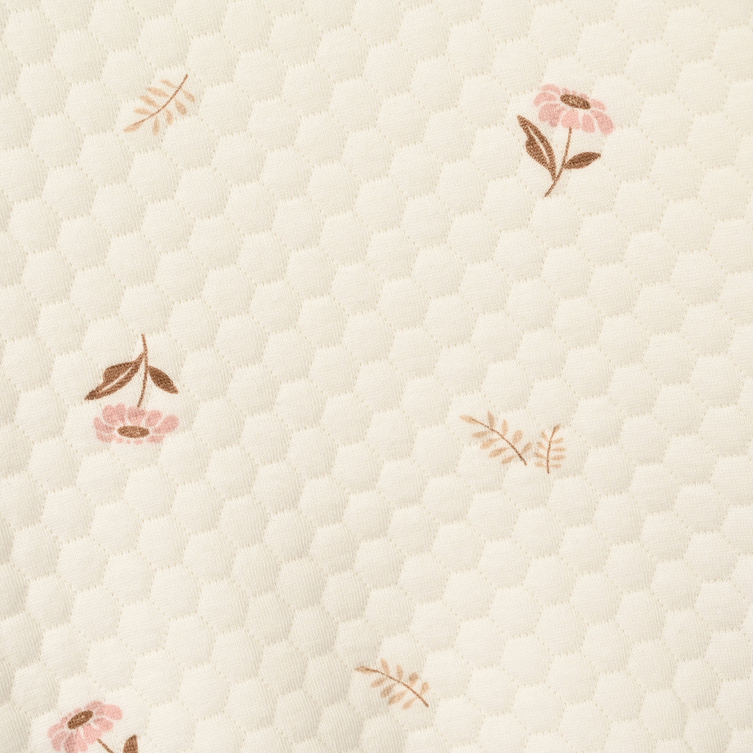 Infant Girls Quilted 2Pcs Suit Floral-WHITE