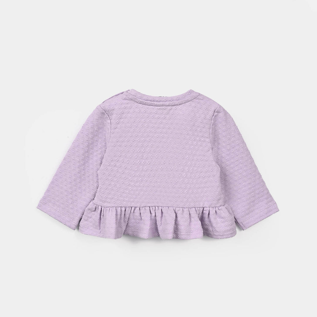 Infant Girls Cotton Jersey 2Pcs Suit Bloom-Purple