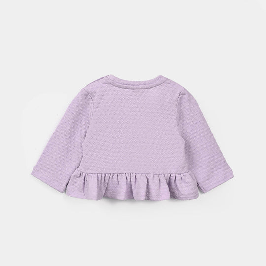 Infant Girls Cotton Jersey 2Pcs Suit Bloom-Purple
