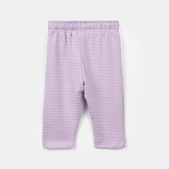 Infant Girls Cotton Jersey 2Pcs Suit Bloom-Purple