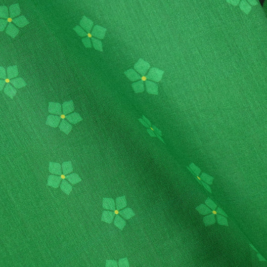 Girls Cotton Ind Printed Kurti Kite-Green