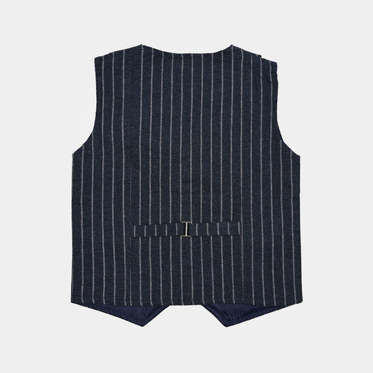 Boys Yarn Dyed 3PC Suit-NAVY