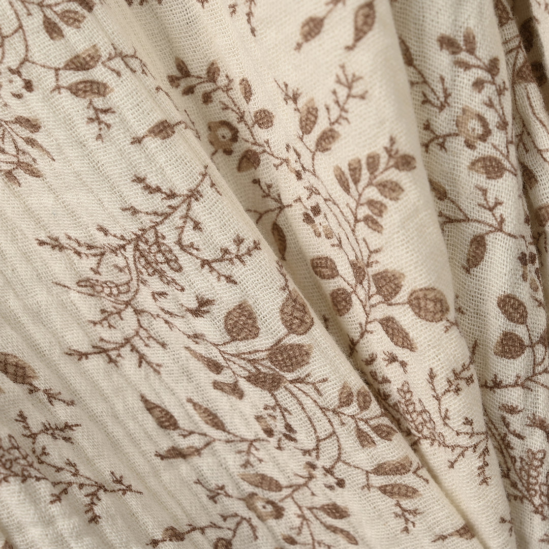 Infant Girls Gauze 2 Pc Suit - Botanical - Off White