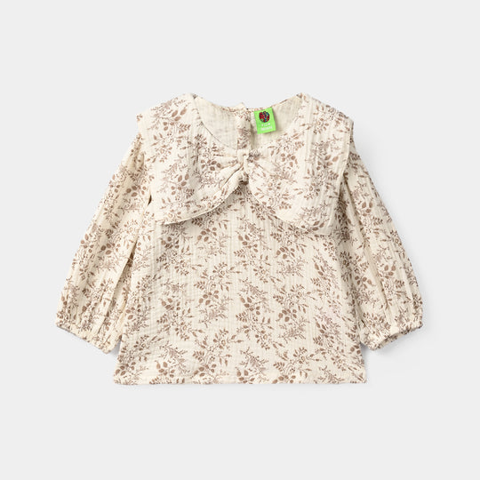 Infant Girls Gauze 2 Pc Suit - Botanical - Off White