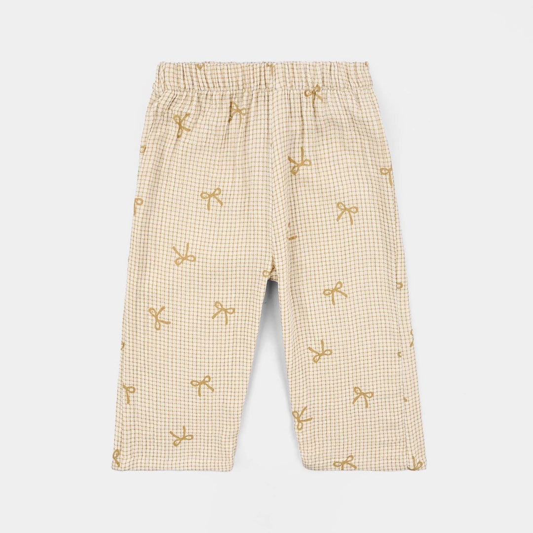 Infant Girls Gauze 2 Pc Suit - Mustard Bouquet - Off White