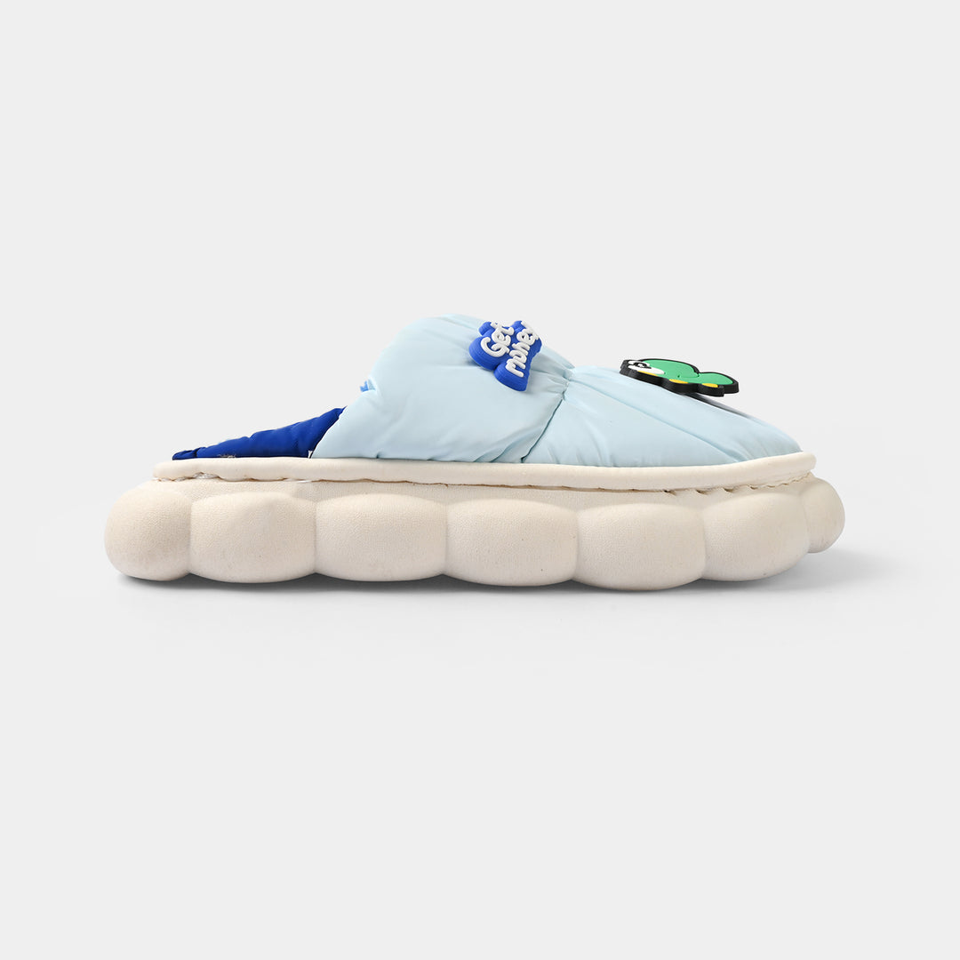 Boys Fur Slipper 1192-5-Blue