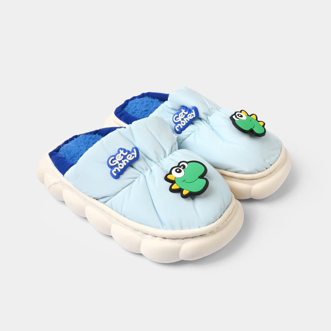 Boys Fur Slipper 1192-5-Blue