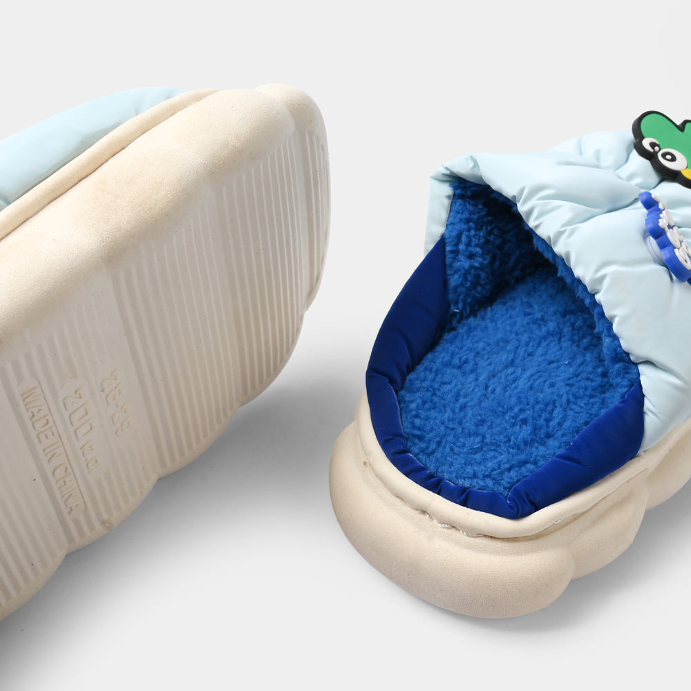Boys Fur Slipper 1192-5-Blue
