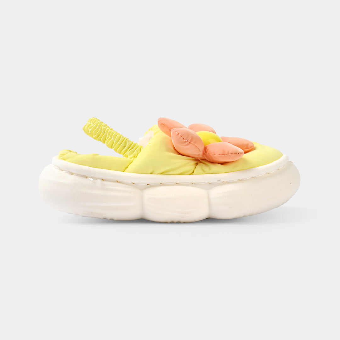 Girls Fur Slipper 1192-2-Yellow