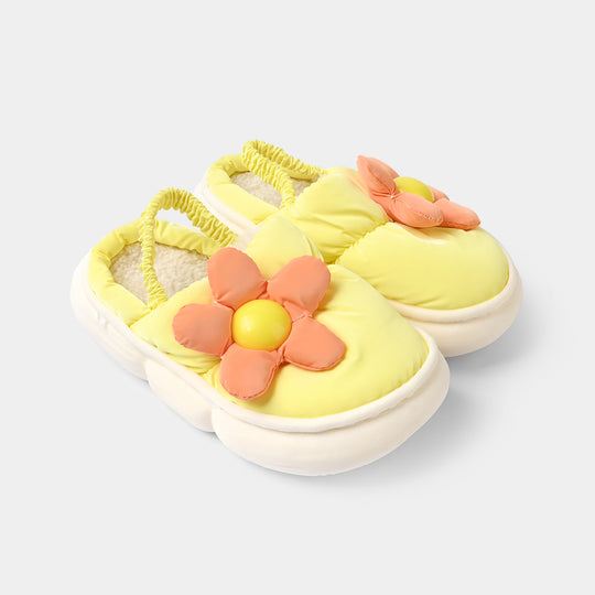 Girls Fur Slipper 1192-2-Yellow