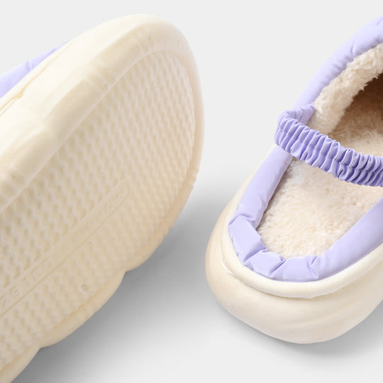 Girls Fur Slipper 1192-2-Purple