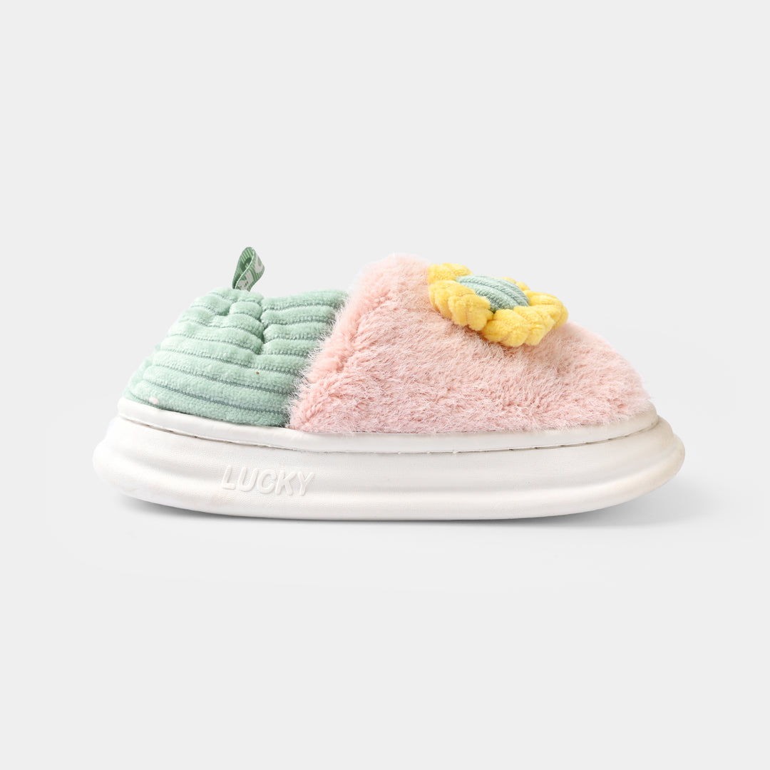 Girls Fur Slipper 1192-7-Pink
