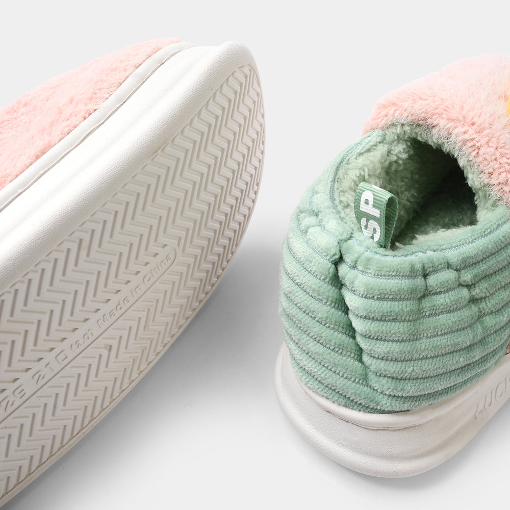 Girls Fur Slipper 1192-7-Pink