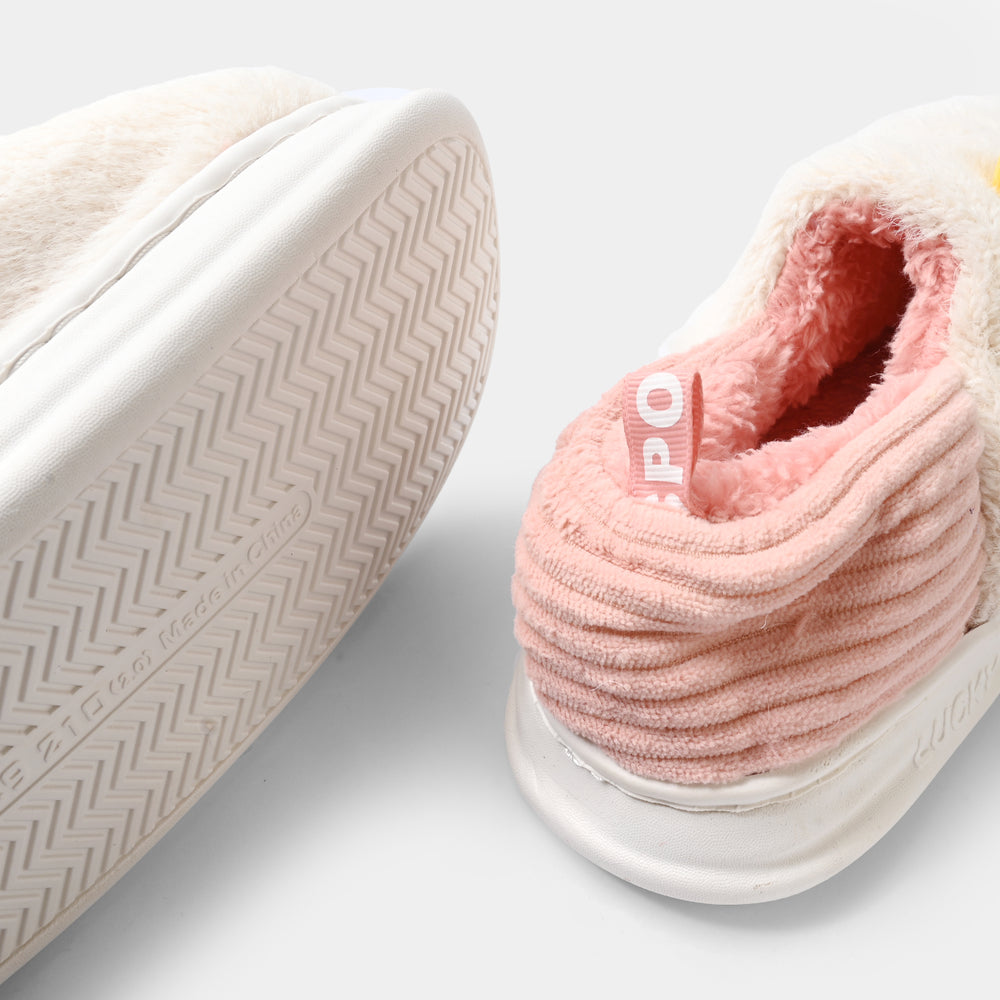 Girls Fur Slipper 1192-7-BEIGE
