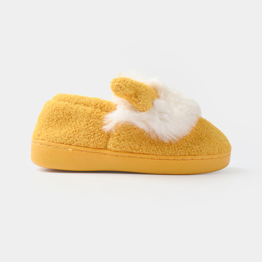 Girls Fur Slipper 1192-9-Yellow