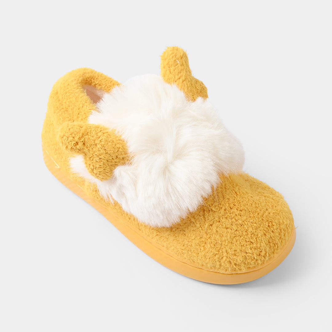Girls Fur Slipper 1192-9-Yellow