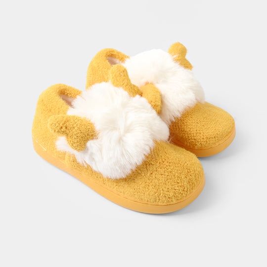 Girls Fur Slipper 1192-9-Yellow