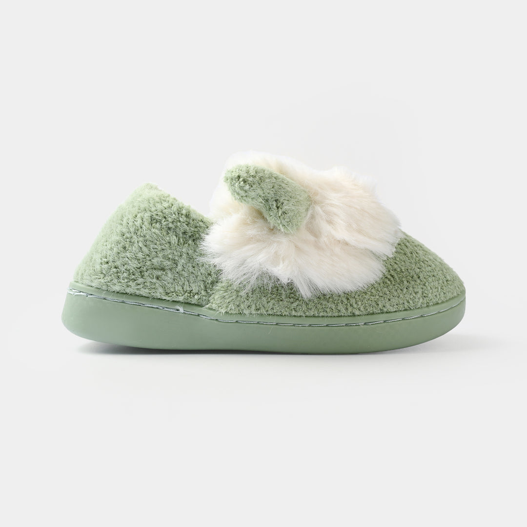 Girls Fur Slipper 1192-9-Green