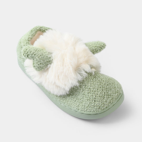 Girls Fur Slipper 1192-9-Green