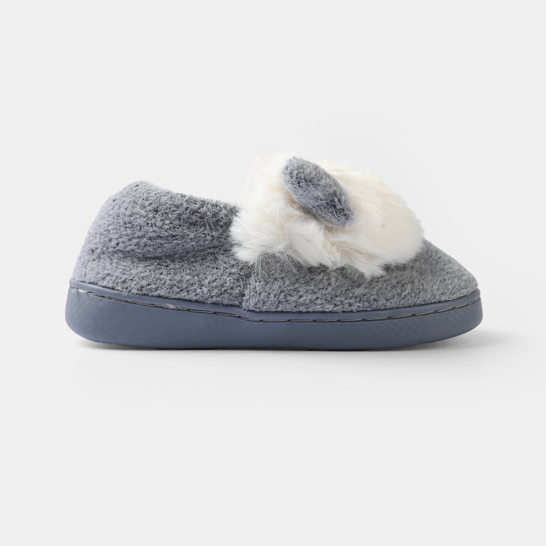 Girls Fur Slipper 1192-9-GREY
