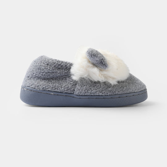 Girls Fur Slipper 1192-9-GREY