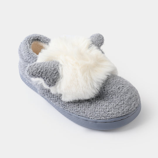 Girls Fur Slipper 1192-9-GREY